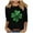 14 Green, variant on St Patrick's Day Tshirt, Womens 3/4 Sleeve Shirts Round Neck Pullover Blouse Women's Casual Printed Tops Round Neck Three-Quarters Sleeve Pullover T-Shirt