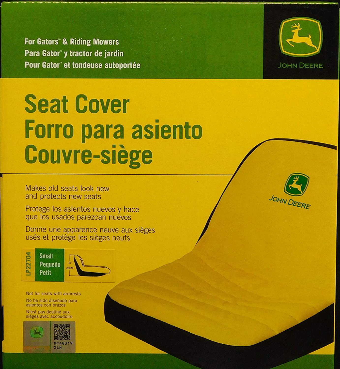 JOHN DEERE Deluxe Seat Cover Medium for Seats up to 15" high LP92624 JOHN DEERE Deluxe Seat Cover Medium for Seats up to 15" high LP92624