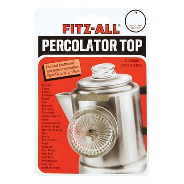 Tops Fitz-All Coffee Percolator Replacement Top, Glass, 13/16-Inch to 1-1/2-Inch