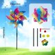 thumbnail image 2 of Molinos de viento de jardín, 6 uds., molinetes reflectantes brillantes de 24 cm, molinetes arcoíris espantapájaros, hilanderos de viento decorativos para paisajes de jardín, 2 of 5