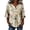 Beige, variant on Women's Solid Color Button Down Top V-Neck Ruffle Elbow Sleeve Casual Fashion T-Shirt Summer Vacation Beach Cover-Up Activewear Everyday Tee