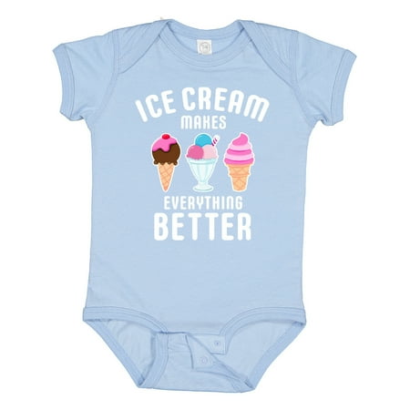 

Inktastic Ice Cream Makes Everything Better Gift Baby Boy or Baby Girl Bodysuit