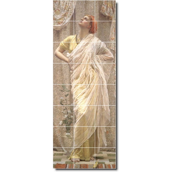 Ceramic Tile Mural-Albert Moore Women Painting 12. 18" w x 48" h using (24) 6 x 6 ceramic tiles