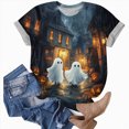 thumbnail image 4 of TOWED22 Halloween Costumes for Women Funny Pumpkin Printed Cute T Shirts Ghost Graphic Tops Fall Tee Fashion Gift(Dark Gray,L), 4 of 6