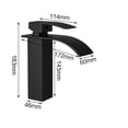 thumbnail image 4 of Grifo de cascada lacado en oro, lavabo frío y caliente, mueble de baño, grifo de un solo orificio, grifo de lavabo en cascada, grifo mezcladorEU, 4 of 4