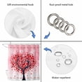 thumbnail image 5 of Red Love Heart Tree Valentines Waterproof Fabric Shower Curtain,Romantic Pink Ombre Waterproof Fabric Shower Curtain for Bathroom Curtains Bathtubs Hotel Shower Curtains with 12 Hooks Standard 60x72, 5 of 8