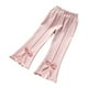 thumbnail image 1 of Odeerbi 2-14 Años Niñas Algodón Pantalones Acampanados Lechuga Recortar Bell Bottom Pantalones Casual Cintura Media Pajarita Deportes Pantalones Largos, 1 of 9