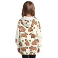 thumbnail image 2 of Psesaysky Girls Long Hoodies Brown Capybara Print Sweatshirt Pullover Kids Teen Loose Outwear Coat Casual Fashion Fall Winter for 13-14 Years, 2 of 7