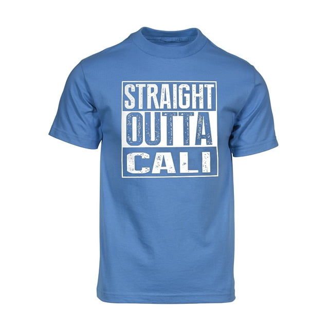 Mens Straight Outta Cali Short-Sleeve T-Shirt - Light Blue - Small