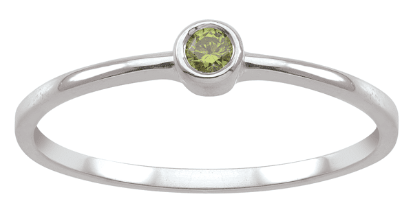Personalized Bezel set Birthstone ring in 10k Gold by Jewlster