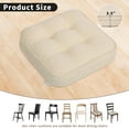 thumbnail image 5 of Chair Cushions Set of 4,Tufted Shredded Memory Foam Chair Pads, Non-Slip Seat Cushions with Removable Cover, 16'' x 16'', 4 Pack,Beige, 5 of 7