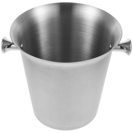 WHAMVOX  Ice Cube Bucket Stainless Steel Bar Buckets Wine Chiller for Parties Silver