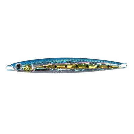 Zhuitw 3D Print Artificial Casting Jigging Lure UV Fast Sinking Metal Spoon Jigs 3D Eyes 60/80/100g for Seawater Freshwater