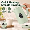 thumbnail image 6 of 1.5L Electric Tea Kettle, Temp Control Display, Keep Warm, Auto Shut-Off,Green, 6 of 8
