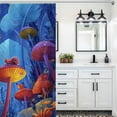 thumbnail image 5 of Mushroom Butterfly Flower Shower Curtain for Bathroom Bath Curtain Polyester Fabric Waterproof Bathroom Curtain with 12 Hooks, 5 of 7