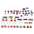 thumbnail image 1 of MasteelfCA 56Pcs Children's Toys Street Traffic Sign Delicate Road Signal Signage Scene, 1 of 7