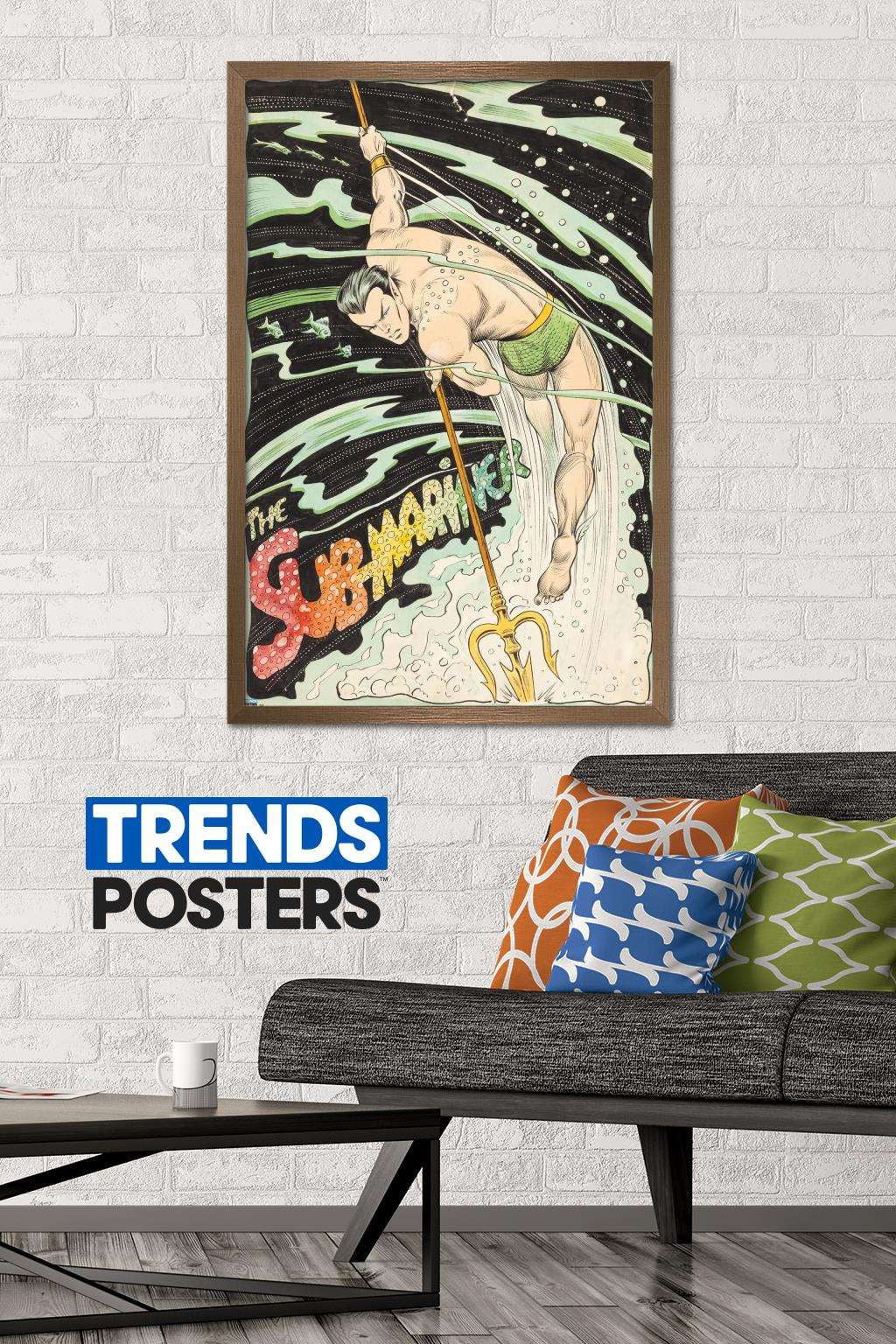 Marvel Comics - Sub-Mariner - Trident Wall Poster, 22.375" x 34", Framed