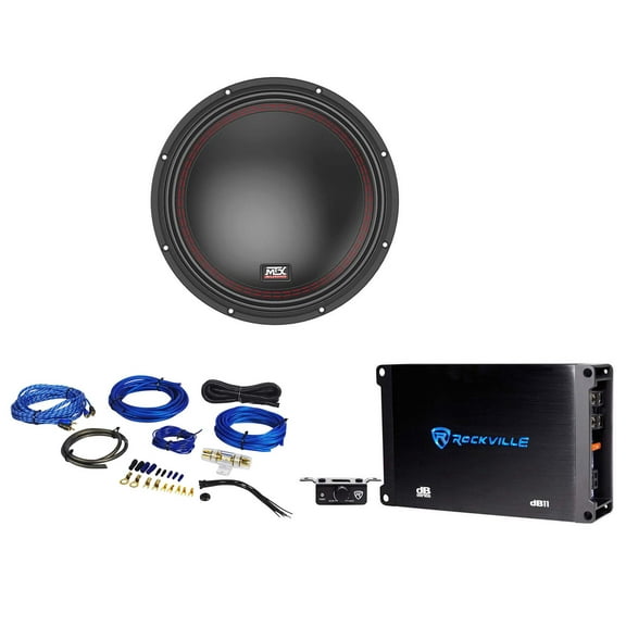 MTX 5510-44 10" 800 Watt DVC Car Audio Subwoofer Sub Mono Amplifier Amp Kit