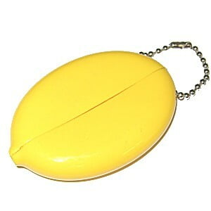 Plastic Squeeze Coin Holder 94180 Yellow, 10 Pack