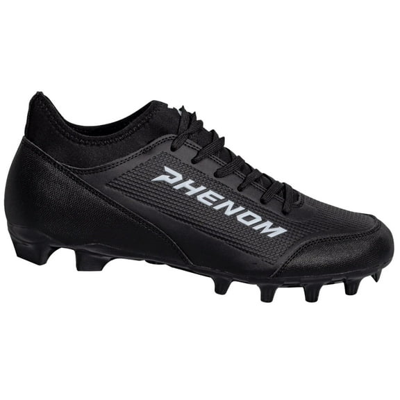 Phenom Football Cleats, Lightweight, Black, 9