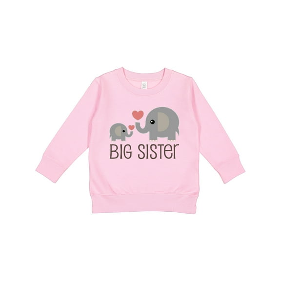 Inktastic Big Sister Elephant Toddler Sweatshirt