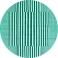thumbnail image 1 of Ahgly Company Indoor Round Abstract Turquoise Blue Contemporary Area Rugs, 6' Round, 1 of 4