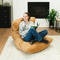 thumbnail image 4 of Big Joe Roma Bean Bag Chair, Rustic Tan Vintage Suede, 3 feet, 4 of 9