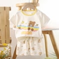 thumbnail image 2 of HAOTAGS Boys and Girls 2 Piece Outfits Set (0-8), Cute Graphic Print Short Sleeve Round Neck T-shirts with Sport Shorts Multicolor 7-8 Years, 2 of 6