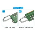thumbnail image 5 of Uxcell 4 Digit Combination Lock Security Cable 1 Set Outdoor Padlock Lock Chain Green 1.6Ft, 5 of 7