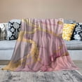 thumbnail image 2 of Shiartex Gold Paint Streaks Flannel Blanket Super Soft for Bed Sofa Decor All Seasons 50x60in, 2 of 6