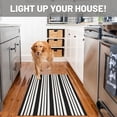 thumbnail image 6 of iOhouze Outdoor Rugs Black and White Striped Porch Rug 2.3 x3.6 ft Outdoor Doormats Front Door Rug Washable Door Mat Kitchen Entryway Bedroom Laundry Room, 6 of 7