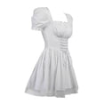 thumbnail image 2 of Lucakuins - Vestido corto de encaje con mangas abullonadas para mujer Lucakuins moda, 2 of 9
