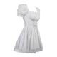 thumbnail image 2 of Lucakuins - Vestido corto de encaje con mangas abullonadas para mujer Lucakuins moda, 2 of 9