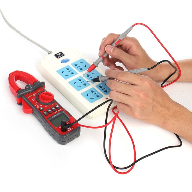 UA2008A Handheld Dual Open Digital Clamp Multimeter Voltage Test Probes With Carrying Box