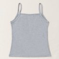thumbnail image 5 of Wensltd Women Solid Color V Neck Tank Top With Built In Bra Summer Short Sleeve Pajama Tops Breathable Lightweight Casual Daily Layering Top Gray, 5 of 9