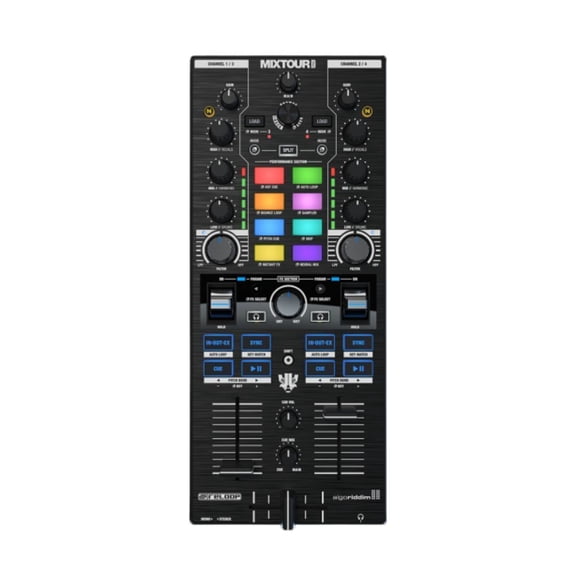 Reloop Mixtour Pro All-In-One Four-Deck DJ Controller with Audio Interface and Flexible Performance Pad Section
