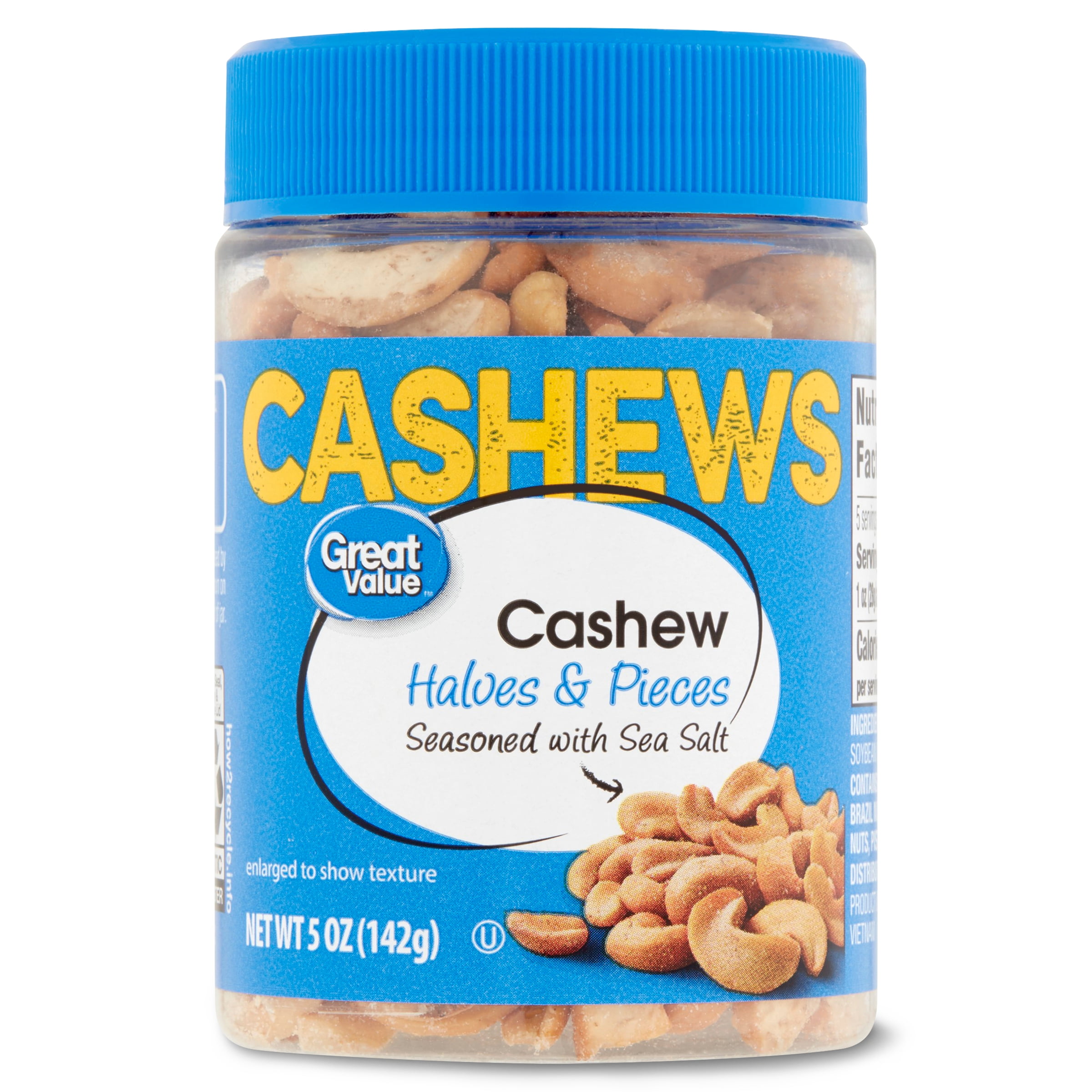 Great Value Cashew Halves and Pieces, 5 oz