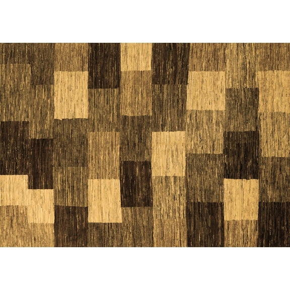 Ahgly Company Indoor Rectangle Abstract Brown Modern Area Rugs, 5' x 8'