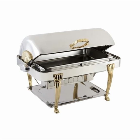 Bon Chef 12040 2 gal Dripless Rectangular Aurora with Brass Trim