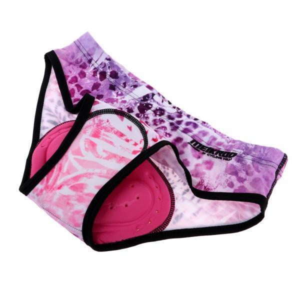 2x Ropa Interior de , Pantalones Cortos de Acolchados en 3D Antibacterianos Pantalones Cortos de , Cómodos para Cola Ropa interior de ciclismo para mujer