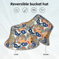 thumbnail image 2 of Yiaed Fashionable Paisley Print Reflective Stripe Bucket Hat Unisex Funny Outdoor Fisherman Cap Beach Sun Hat, 2 of 5