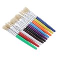 thumbnail image 2 of Pinceles de pintura planos, portalápices de plástico de colores, Material de cerdas, fácil limpieza, interfaz de tubo de aluminio, pinceles artísticos, 10 Uds., 2 of 8