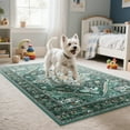 thumbnail image 3 of Homore Vintage Boho Oriental Medallion Area Rug, 2' x 3', Green, 3 of 8