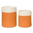 thumbnail image 3 of Colonial Mills Nicholas 2-Tone Braided Hamper, 15"x15"x18", Orange, 3 of 3