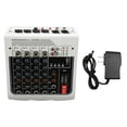 thumbnail image 2 of Professional Mixer Sound Board, 4 Channel  USB  Built in DPS Processor Mini Sound Mixer with Digital Display for Podcast Recording, 2 of 7
