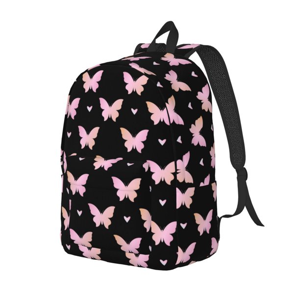 Fotbe Gradient Butterfly Mochila de Lona con Estampado, Mochila Duradera, Mochila Versátil de Alta Calidad, Mochila Compacta Vintage-Medium