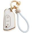 thumbnail image 1 of HSHDLDF for VW Volkswagen Key Fob Cover with Keychain Lanyard Soft TPU Key Fob Protector Shell Compatible with Golf 8 ID4 Seat Leon MK 4 Skoda Octavia Smart Key Case, 1 of 6