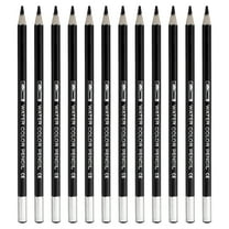 Uxcell Watercolor Pencil for Blending, Coloring, Sketch Drawing, Painting, 12Pcs, Black