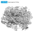 thumbnail image 3 of Uxcell Leaf Pendants Metal Tree Leaf Beads Bulk Leaves Charm for Jewelry Making Style 2, Silver 150 Pack, 3 of 6