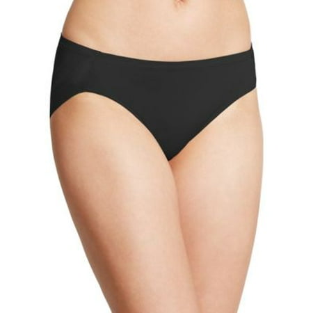 Bali One Smooth U Women`s Ultra Light Hipster Panty, 2N01, 9, Black